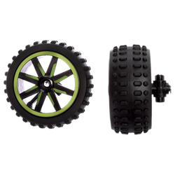 2 Reifen mit Lenkachse für Green Stroke (370202013)