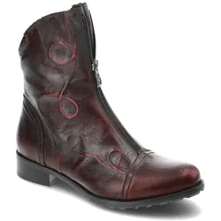 Dunkelrote Stiefeletten Simen Gefütterte Damenschuhe, 38