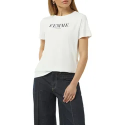 Comma T-Shirt, mit Statement-Print Comma WHITE 40