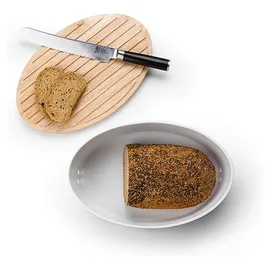 Continenta Brottopf oval mit Holzdeckel 36x23x15,5 cm