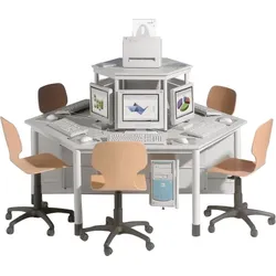 Computerinsel für 6 Arbeitsplätze
