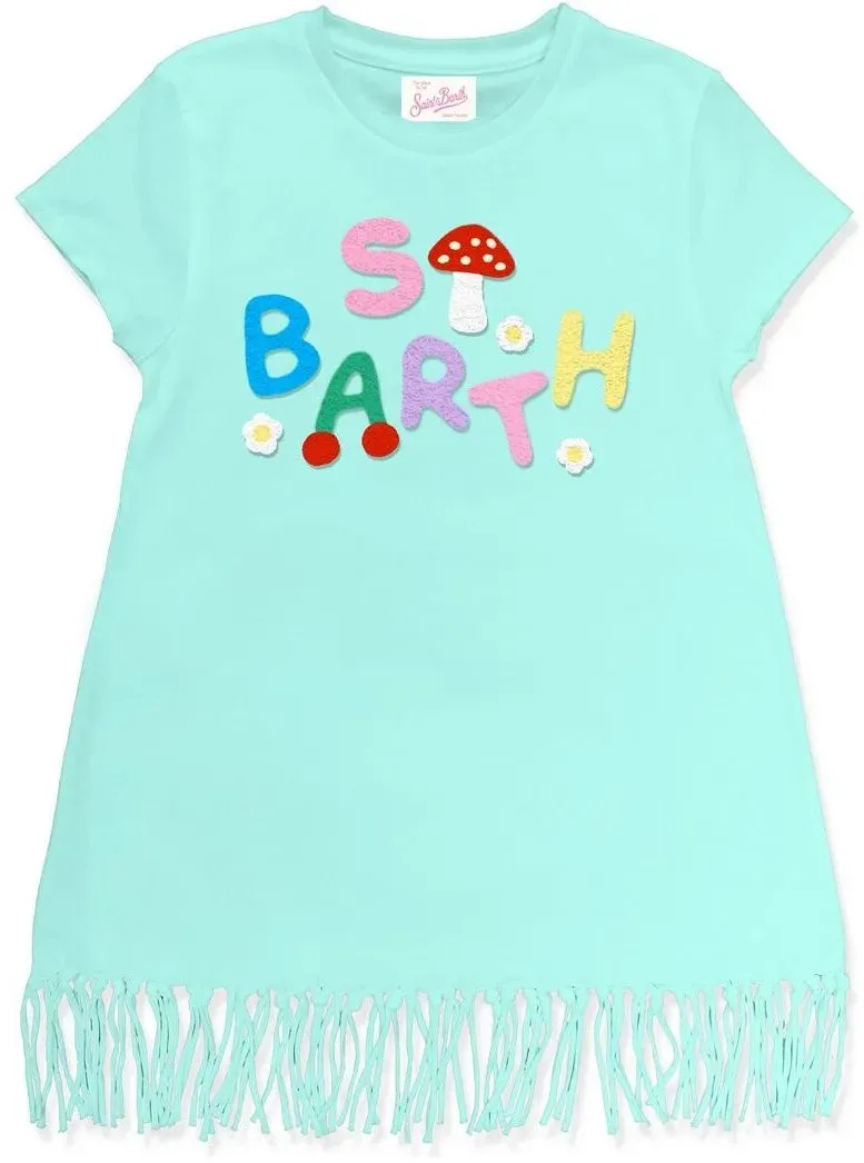 MC2 Saint Barth Abbey Girl Dress With Fringe sb wood terry 56 emb (00040H) 8 yrs
