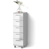 livinity Livinity® Badschrank, Weiß Hochglanz, 30 x 95 cm