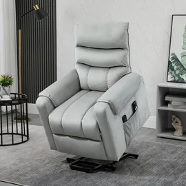 Homcom Aufstehsessel Samtartiges Polyester Metall Schaumstoff