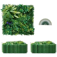 Vevor Künstliche Hecke, 12 Stück, 500x500x50 mm, 3D-Kombination, Künstliche