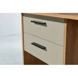 bega office Schreibtisch Kaschmir, Eiche/ Artisan, Holzwerkstoff, 2 Schubladen Schubladen, Wange, 50x77x120 cm Arbeitszimmer, Schreibtische, Bürotische