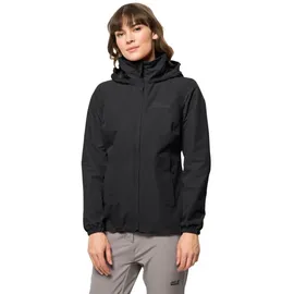 Jack Wolfskin Stormy Point Regenjacke Damen Schwarz M