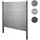 Mendler Windschutz 195 cm grau Aluminium 2 St.