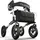eloneo Outdoor Rollator Aluminium faltbar mit Sitz Silber