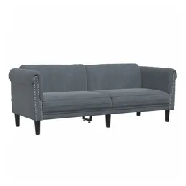 vidaXL Sofa 3-Sitzer Dunkelgrau Samt