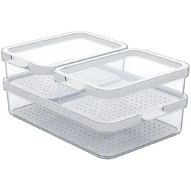 Rotho Frischhaltedosen-Set 3-tlg. CAUMA Transparent - Weiß