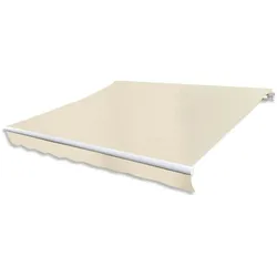 vidaXL Gelenkarmmarkise Handbetrieben 300 cm Cremeweiß