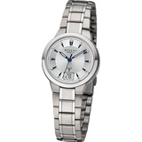 REGENT Damen Funkuhr Analog-Digital, Metallarmband silber URFR270