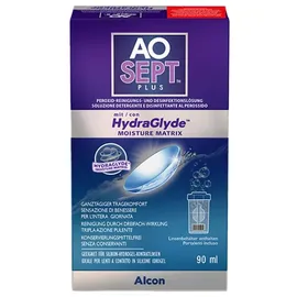 Alcon AOSept Plus HydraGlyde Peroxid-Lösung 90 ml + Tasche Set