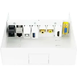 NANOCABLE 10.35.0003 - Multimedia Wandanschlussdose VGA+HDMI+JACK3.5+RCA+USB3.0+USB2.0+2xRJ45, weiß