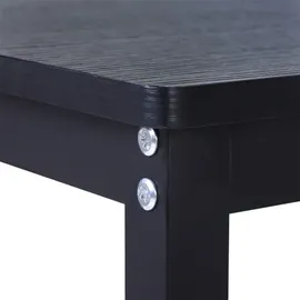 Vinsetto Computertisch Schreibtisch Eckschreibtisch höhenverstellbar Metall Schwarz