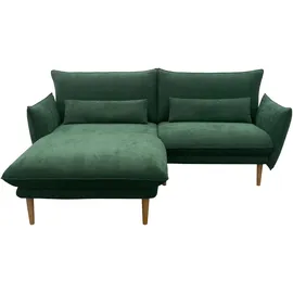 DOMO collection Eckcouch Polyester L-förmig 2-Sitzer Grün