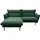 DOMO collection Eckcouch Polyester L-förmig 2-Sitzer Grün