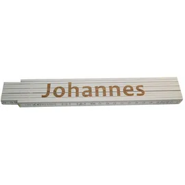 Heka Zollstock Johannes 2 m, weiß