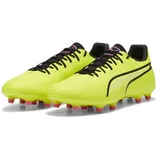 Puma King PRO FG/AG Soccer Shoe, Electric Lime Black-Poison PINK, 40.5 EU