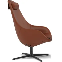 Varier Kokon Stoff Noir Leder Relaxsessel