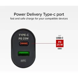 SBS TETRPD25W, Indoor, AC, 9 V, Schwarz