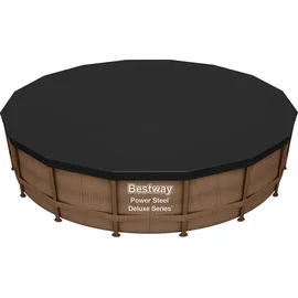 BESTWAY PVC-Abdeckplane schwarz Ø 493 cm