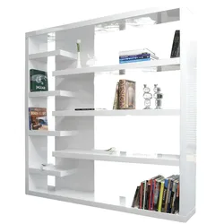 Raumteiler weiß Standregal Regal Trennwand Bücherregal Wohnzimmer Schrank