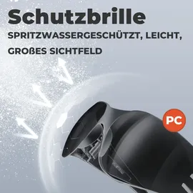 mustbau Sicherheitshelm-Set - Schutzhelm mit Schutzbrille, Verstellbarer Kopfriemen von 53 bis 63 cm