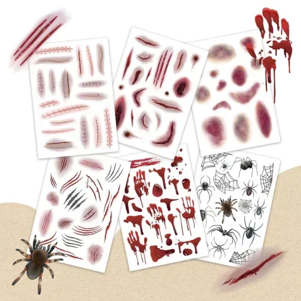 Papierdrachen Kindertattoos Halloween