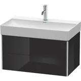 Duravit Waschtischunterschrank 2 Auszüge 78,4 x 39,7 x 46 cm Schwarz Hochglanz