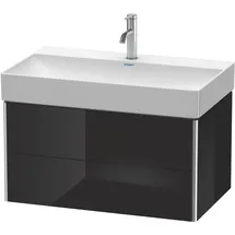 Duravit Waschtischunterschrank 2 Auszüge 78,4 x 39,7 x 46 cm Schwarz Hochglanz