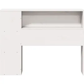 vidaXL Kopfteil mit Stauraum Weiß 90 cm Massivholz Kiefer