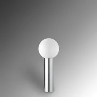 CMD Wegeleuchte Edelstahl 60 cm E27 inkl. Opalglas-Kugelschirm grau