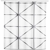 Schöner Wohnen Duschvorhang 180 x 200 cm grau, weiß