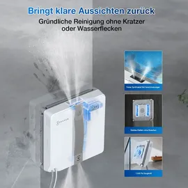 Ecovacs WINBOT Mini Fensterputzroboter, kompaktes Design, Doppel-Düsen mit Ultraschall-Zerstäubung, 9-Stufen-Schutzsystem, intelligente Pfadplanung, 3 Reinigungsmodi, Anti-Rutsch-System, Grau