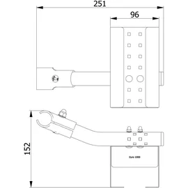 Fetra Fechtel Transportgeräte GmbH fetra Flaschenhalterung für Euro-Flaschen1000ml - Stellfläche (BxT): 93 x 75 mm