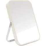 YEAKE Tisch-Schminkspiegel mit Metallständer, 20 cm (8 Zoll) – Tragbarer Klappspiegel mit 90-Grad-Verstellbarkeit, Für Reise und Badezimmer (Dusche/Rasur geeignet) –