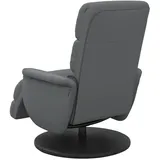 vidaXL Massagesessel mit Fußteil Kunstleder 98 x 106 x 0 cm Grau drehbar