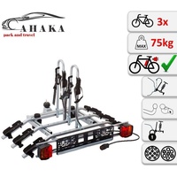 AHK Fahrradträger für Anhängerkupplung AHK für 3 Fahrräder eBikes abklappbar
