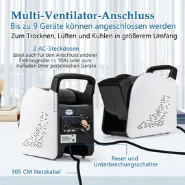 Costway Bodengebläse 33 cm Standventilator Schwarz/Weiß