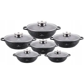 klönberg Topf-Set 12-tlg. 6 x niedriger Topf mit Steinbeschichtung