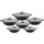 klönberg Topf-Set 12-tlg. 6 x niedriger Topf mit Steinbeschichtung