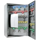 HMF 135400-07 Schlüsselschrank, 400 Haken, 73 x 55 x 10,4 cm, Lichtgrau