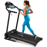 SereneLife Laufband für zuhause - Walking Pad klappbar, Running pad, Schreibtisch Mini Laufband, Heim-Fitnessgerät mit LCD Display, bis zu 10km/h, 12 voreingestellte/verstellbare Programme, Bluetooth