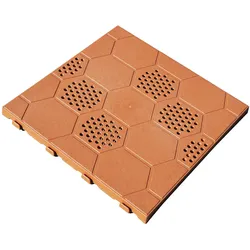 ArtPlast - Kunststofffliese für Terrasse oder Garten 39x39x2,5 cm, Fläche 0,15 m2, Kollektion EASY - Terrakotta