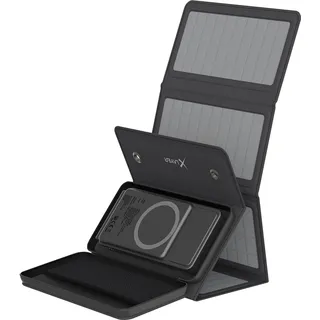 Xlayer Powerbank Solar 15W 10.000 mAh Wireless Solarpanel externes Ladegerät