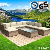 Gartenmöbel Poly Rattan Lounge Möbel ALU Garten Garnitur Sitzgruppe Sofa