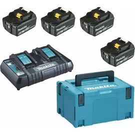 Makita Power Source Kit 18 V Li-Ion 4 x 6,0 Ah + DC18RD Ladegerät + Makpac 198091-4