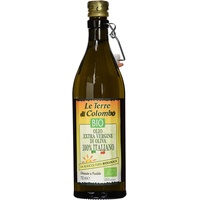 Le Terre di Colombo – 100 % Italienisches Natives Bio-Olivenöl Extra, Gerippte Flasche mit Mechanischem Verschluss, 0,75 l